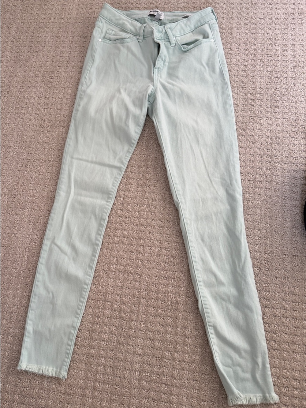 William Rast Mint Green Ankle Crop Skinny Jeans sz 27